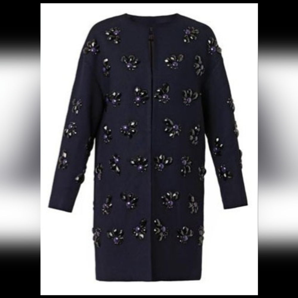 Diane von Furstenberg Isabelle Paillette Cocoon Coat
